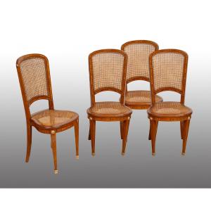Gruppo di quattro sedie antiche Napoleone III i19secolo
