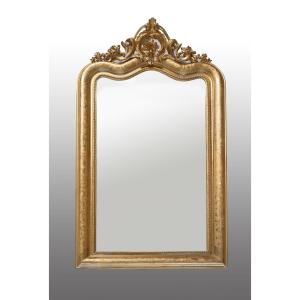 Specchiera antica in legno dorato 19secolo