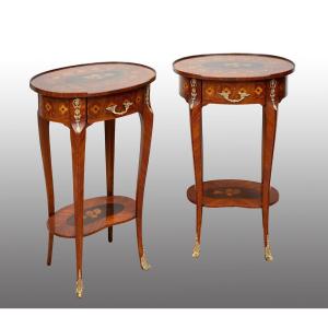 Coppia di comodini Napoleone III 19secolo