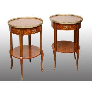 Coppia di tavolini antichi Napoleone III 20secolo