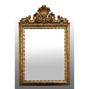 Specchiera antica Luigi XVI Napoletana in legno dorato e intagliato 18secolo