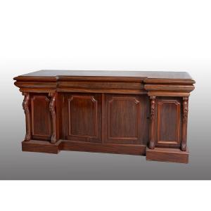 Servante/Credenza antica quattro ante in piuma di mogano finemente intagliata epoca Vittoriana