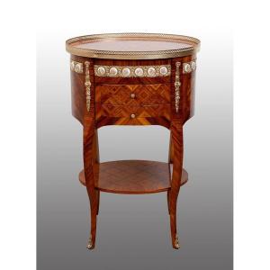 Comodino antico stile Napoleone III in legno esotico pregiato 20secolo