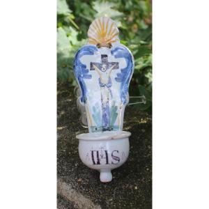 Nevers18th Earthenware Holy Water Font (marcel Latier Collection)