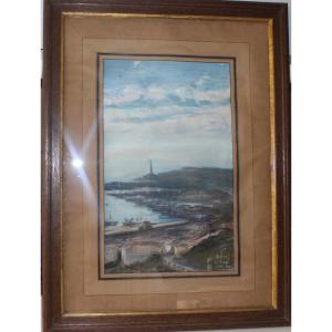 Watercolor Drawing On Paper French School 19th Century)