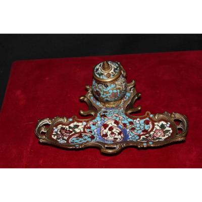 Art Nouveau Bronze Inkwell