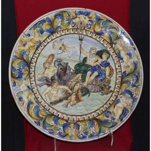 Large 19th Dish Mythological Decor