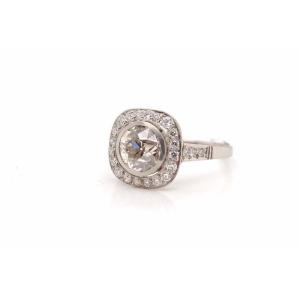 Art Deco Style Diamond Ring In Platinum