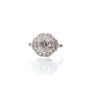 Vintage Art Deco Ring Set With Diamonds