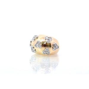 Ball Ring In Yellow Gold Set With Diamonds