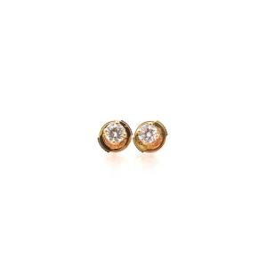 Diamond Stud Earrings In 18k Gold