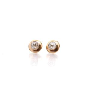 Gold Diamond Stud Earrings