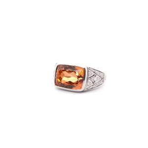 Natural Topaz And Diamond Ring 8.24cts