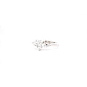 Heart Diamond Ring 1.13cts E/si1 In Platinum