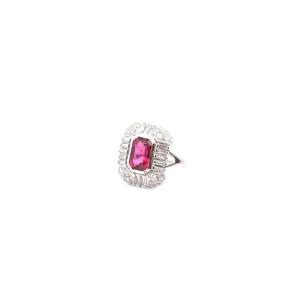 Vintage Tourmaline And Diamond Ring