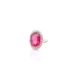 10.87ct Tourmaline And Diamond Ring