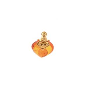 Vintage Amber And 21k Gold Pendant