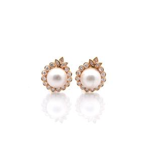 Mabé Diamond And Pearl Earrings