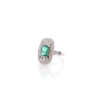 2.07ct Emerald And Diamond Ring