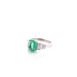 1.88ct Emerald And Diamond Ring