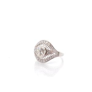 1.41ct J/vs2 Diamond Ring In Platinum
