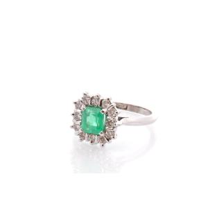 Vintage Emerald And Diamond Ring