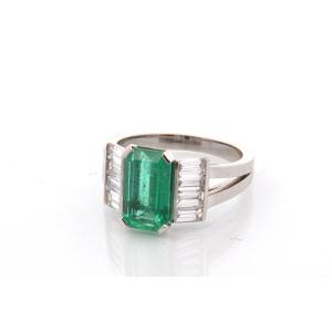 2.27ct Emerald And Diamond Ring