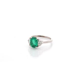 1.96ct Emerald And Diamond Ring