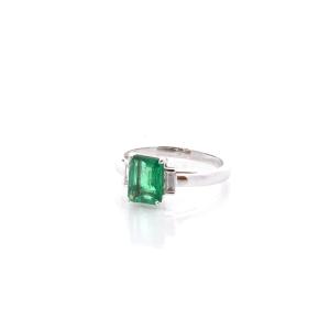 1.40ct Emerald And Diamond Ring