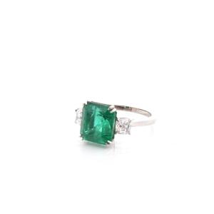 5.84ct Emerald And Diamond Ring