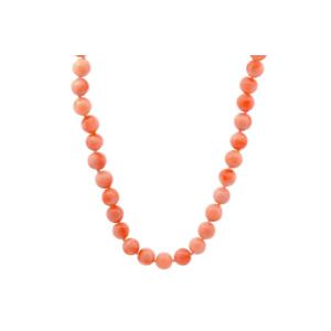 Coral Bead Necklace With Gold Clasp