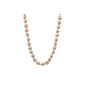 18k Gold Clasp Necklace And Cultured Pearls