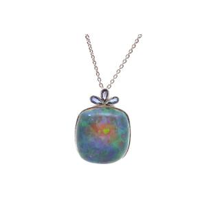 40ct Opal And Sapphire Necklace