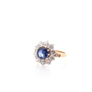 2.19ct Burmese Sapphire And Diamond Ring