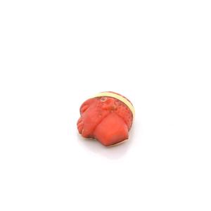 Antique Gold Coral Pendant