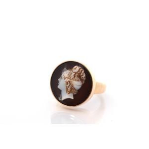 Vintage 18k Gold Cameo Ring