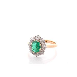 Antique Emerald And Diamond Ring