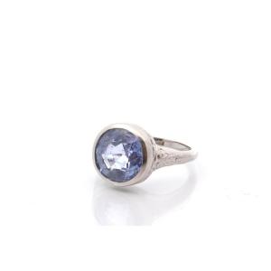 7.71ct Sapphire Ring In Platinum
