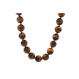 Tiger's Eye Necklace With Gold Clasp