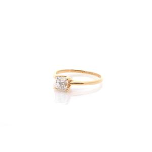 18k Yellow Gold Diamond Solitaire Ring