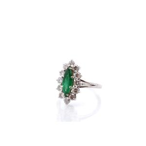Vintage Emerald And Diamond Ring