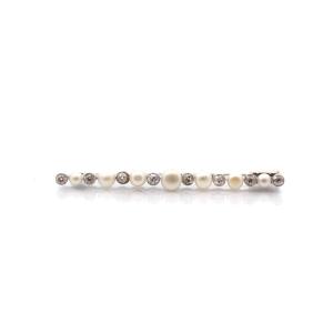 Art Deco Brooch With Fine Pearls And Diamonds