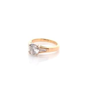 18k Gold Diamond Ring With A 1.23ct Diamond Color (i/si2)