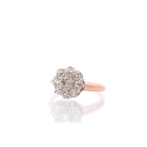 Antique Diamond Ring In 18k Rose Gold