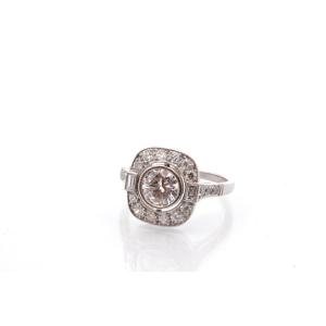0.90ct F/vs1 Diamond Ring In Platinum