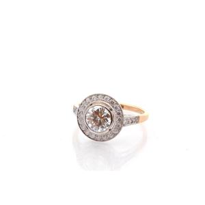 1.15ct G/si2 Diamond Ring In Gold And Platinum