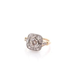 Art Deco Diamond Ring In Gold And Platinum