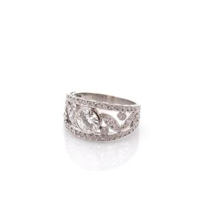 0.75ct H/si2 Diamond Ring In Platinum
