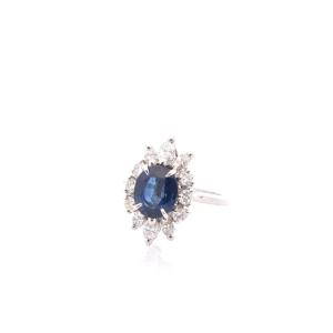 Vintage Sapphire And Diamond Ring