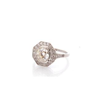 1.16ct K/vs2 Diamond Ring In Gold And Platinum